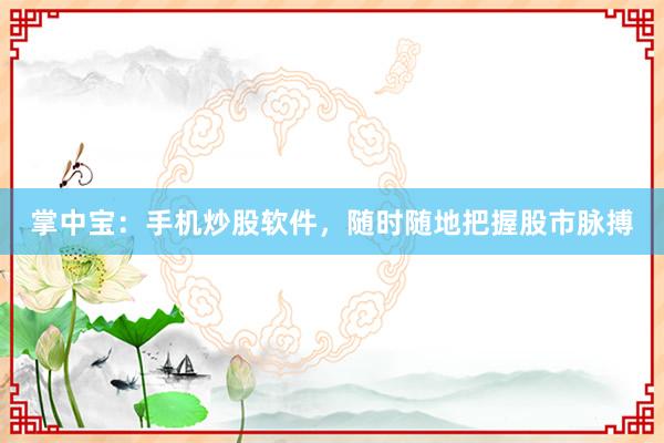掌中宝：手机炒股软件，随时随地把握股市脉搏