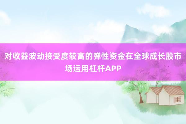 对收益波动接受度较高的弹性资金在全球成长股市场运用杠杆APP