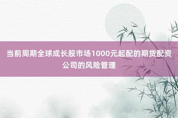 当前周期全球成长股市场1000元起配的期货配资公司的风险管理