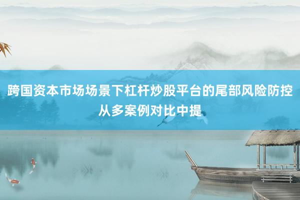 跨国资本市场场景下杠杆炒股平台的尾部风险防控从多案例对比中提